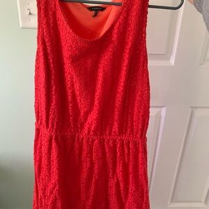 Stylish Red Lace Dress